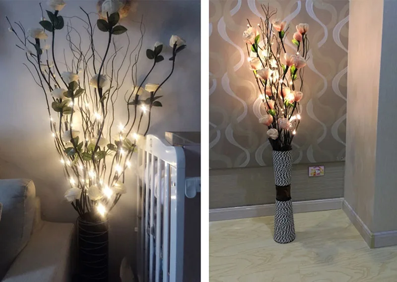 2018 New Modern Branch Lamp Floral Light 20LED AA Battery Powered Willow Branch Fairy Light Vase Coffe Bar Wedding Holiday Decor (4)