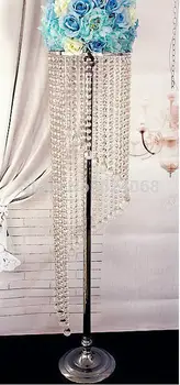 

Wedding Rotation Acrylic Crystal Wedding Centerpiece / Table Centerpiece 47.2"(H) 9.8"(D) Wedding Decoration lead road 8PCS/LOT