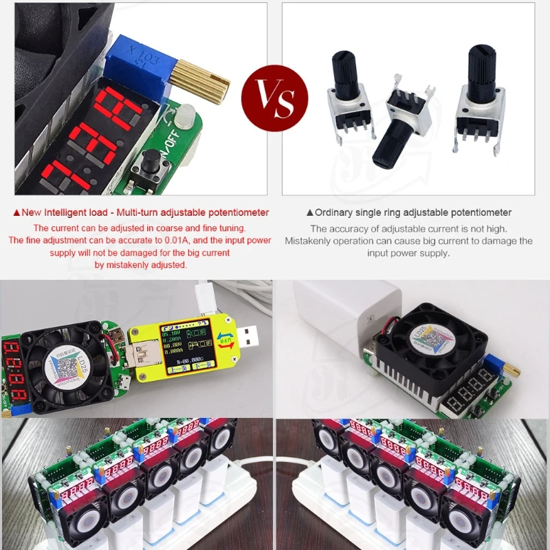 RD LD25 электронный нагрузочный резистор USB интерфейс разрядка тест батареи 25 Вт тест er