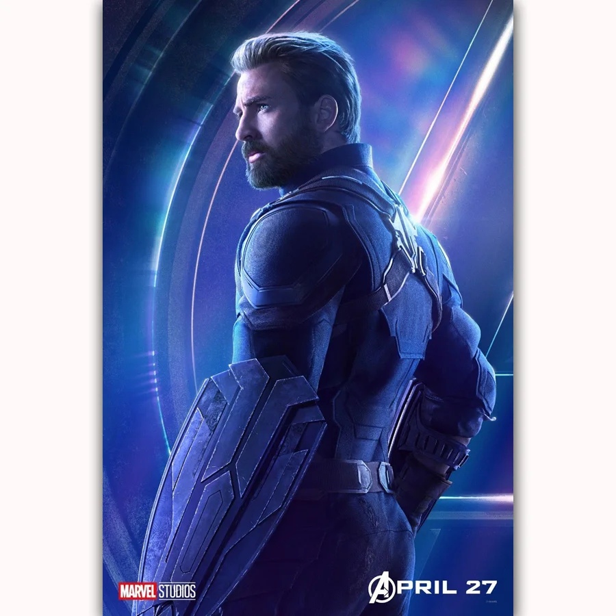 

MQ3546 Avengers Infinity War Captain America 2018 Movie Character Film Art Poster Silk Canvas Home Decoration Wall Picture Print