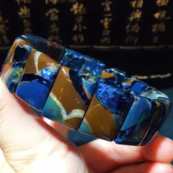 Natural Red Blue Pietersite Bangle 18.3x13.2x7mm Bracelet Namibia Gemstone Barrel Rectangle Beads Woman Man Love Gift Bracelets Natural Red Blue Pietersite Bangle 18.3x13.2x7mm Bracelet Namibia Gemstone Barrel Rectangle Beads Woman Man Love Gift Bracelets