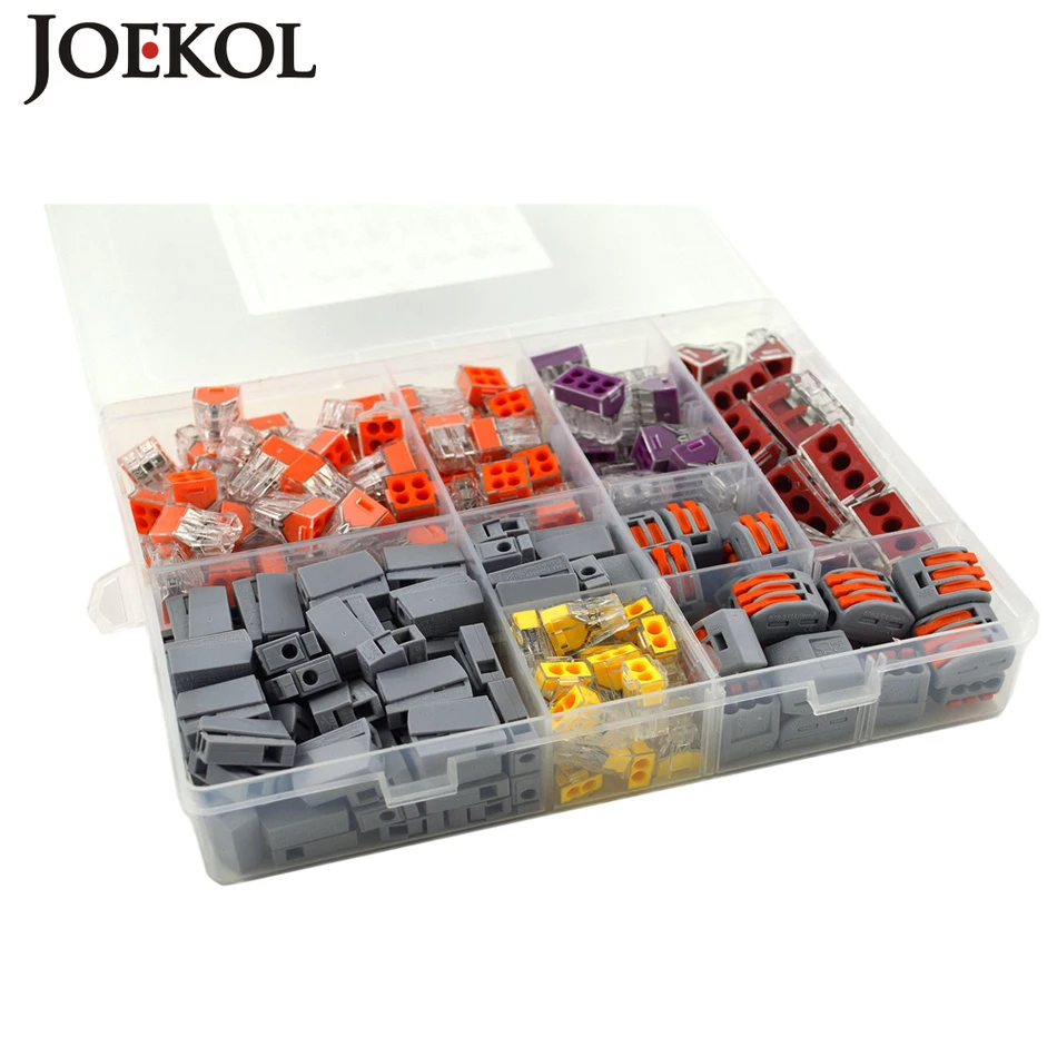 

(210pcs/box) mini fast WAGO Connector set Mixed Models Universal Compact Wire Wiring Connector Conductor Terminal Block
