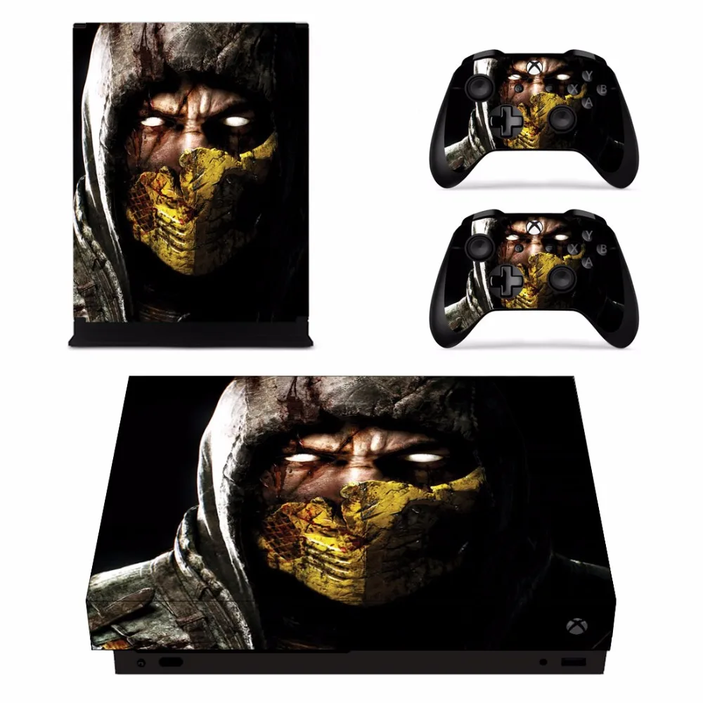 Игры Mortal Kombat кожи Стикеры наклейка для Microsoft Xbox One X Slim консоли и 2 контроллеры