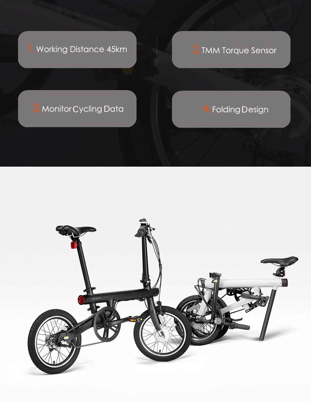 16inch Origina XIAOMI electrical bike Qicycle EF1 Mini electrical Ebike good folding bike lithium battery mijia CITY EBIKE HTB1g9I1E25TBuNjSspcq6znGFXaG - 16inch Origina XIAOMI electrical bike Qicycle EF1 Mini electrical Ebike good folding bike lithium battery mijia CITY EBIKE
