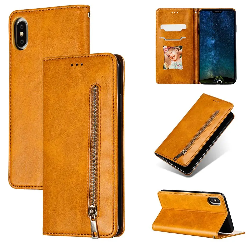 Купить это KISSCASE деловой чехол на молнии для iPhone XR X 8 7 6 6s PU кожаный Fundas Plus Чехол XS MAX