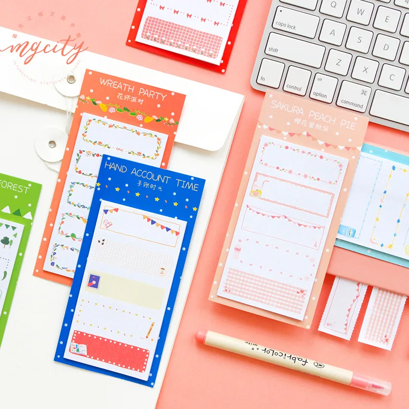 

Go Outing Hand Account Time Sakura Party Memo Pad Sticky Notes Memo Notebook Stationery Papelaria Escolar School Supplies