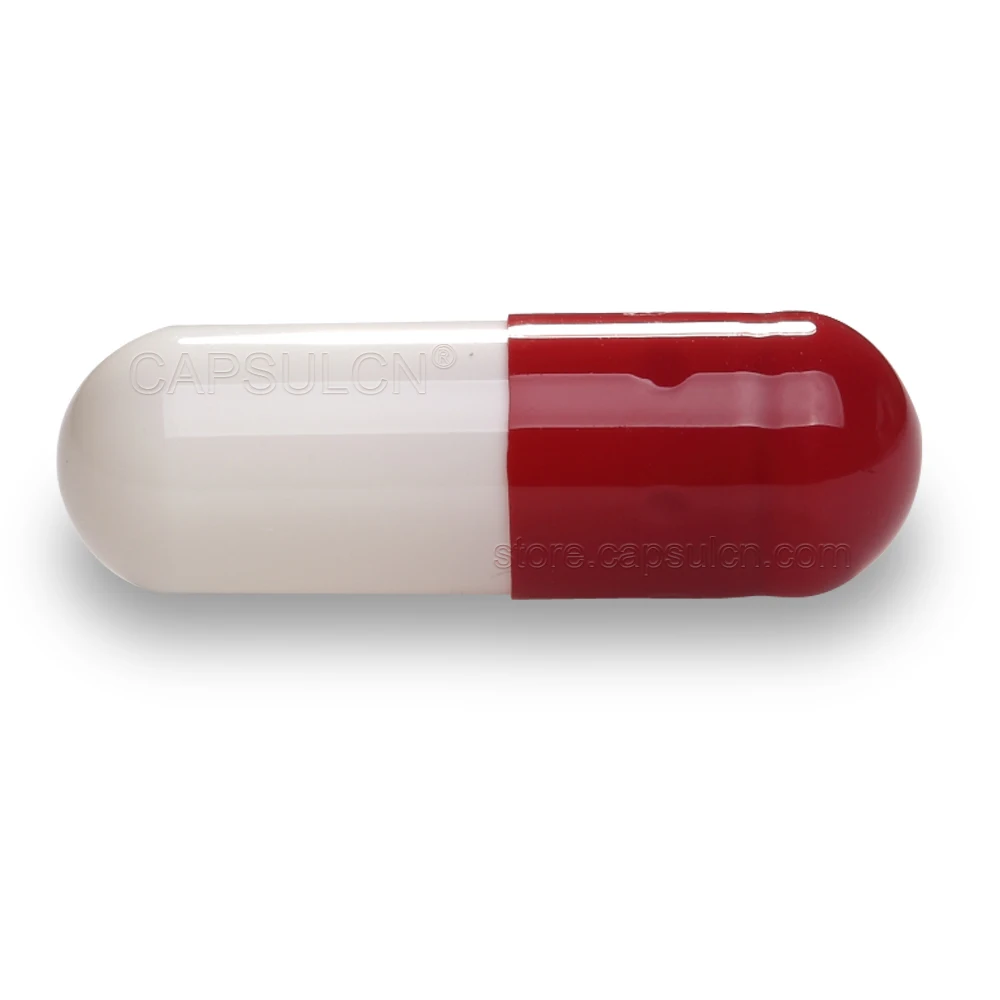 5000 pcs carton size 00 red white empty gelatin capsule joined