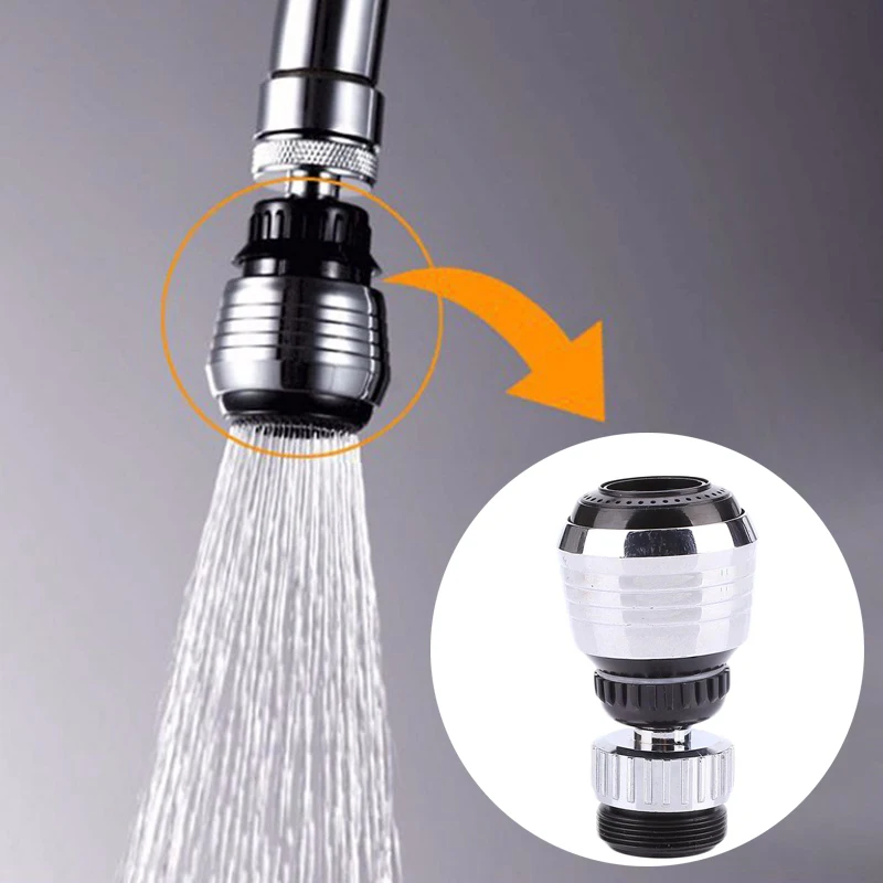 

360 Degree Swivel Kitchen Bathroom Splashproof Tap Bubble Filter Sprayer