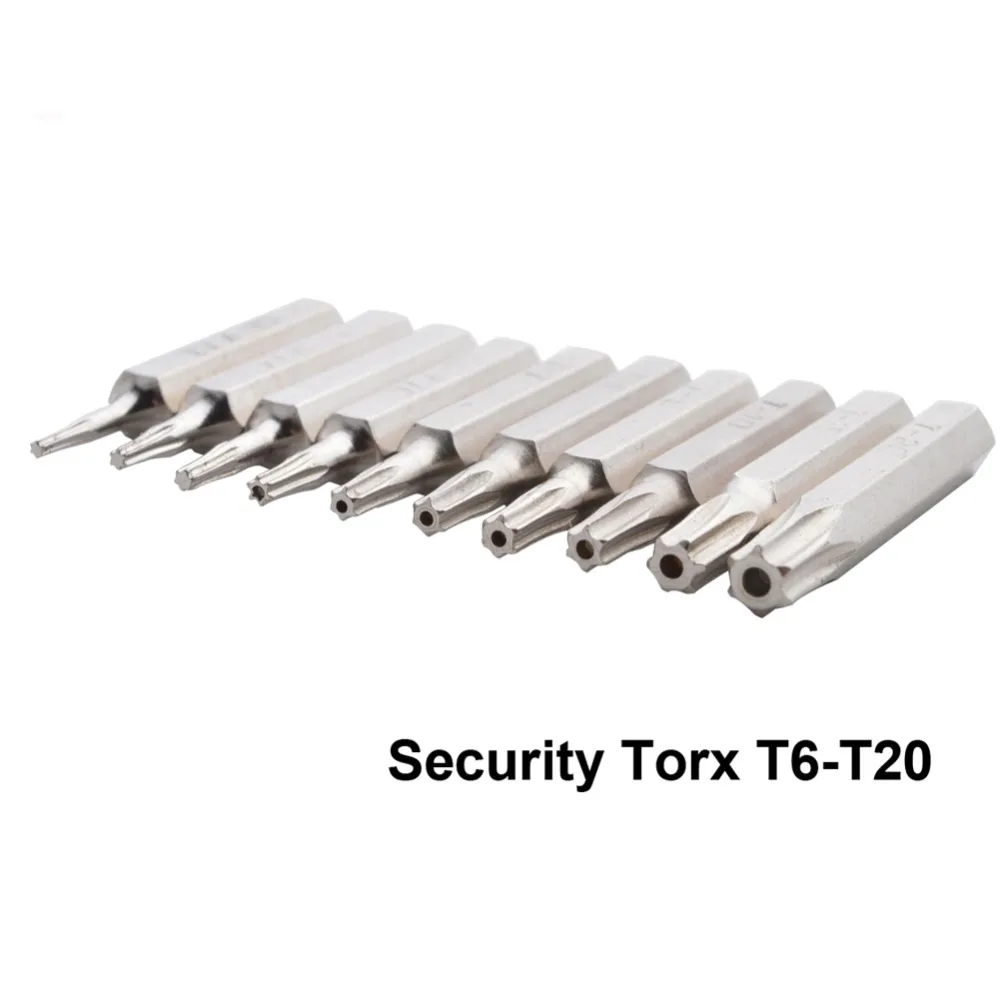10x Torx Bit Set CR-V T3 T4 T5 T6 T7 T8 T9 T10 T15 T20 Schraubendreher Handy Bit