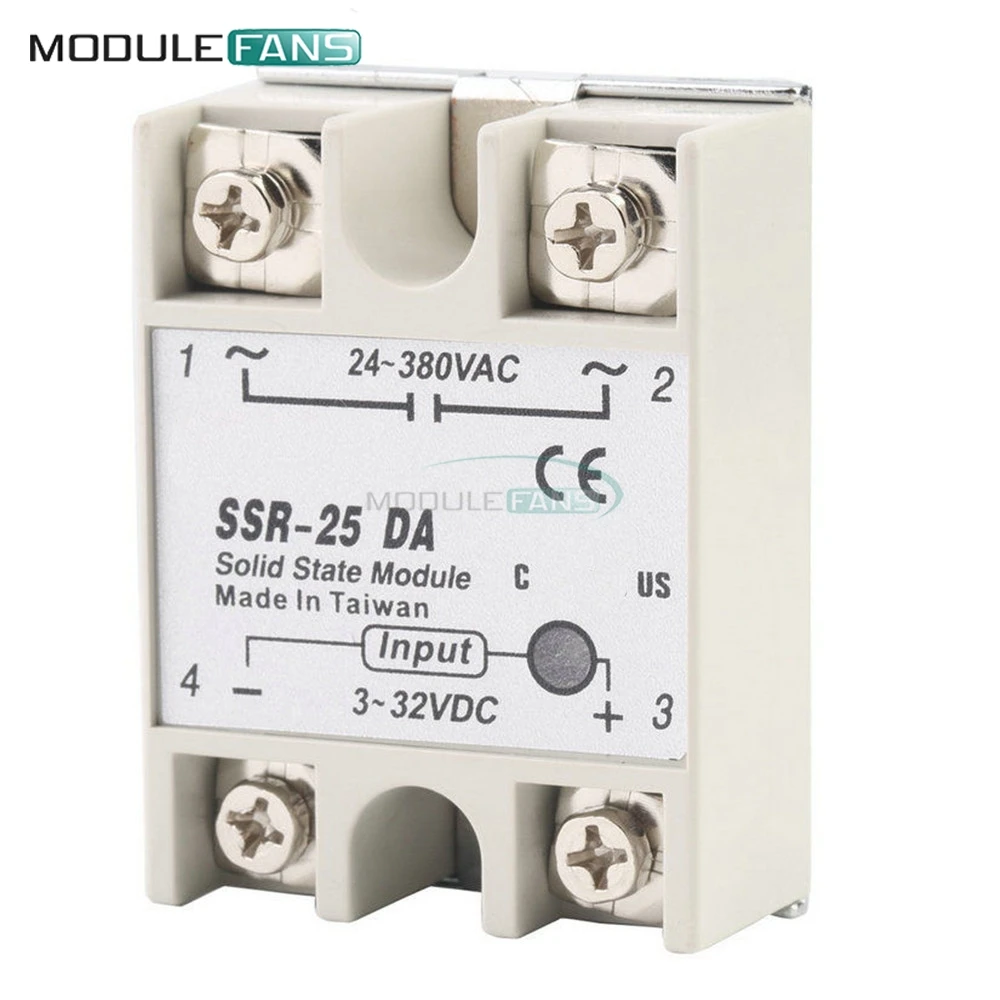 Твердотельное реле Φ 3 32V DC to 24 380V AC 25A ток 250V рабочее напряжение белое