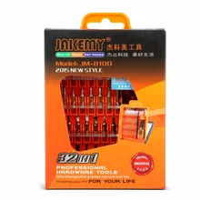 Jakemy jm-8100 32 en 1 kit de herramientas de reparación del teléfono móvil multiusos precisión destornillador herramientas de mano de hardware set para iphone pc