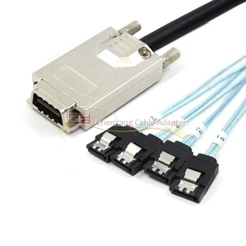 

1pcs/SFF-8470 infiniband SAS Host to 4 SATA Hard Disk Target Fanout Cable 1.0m