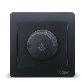 

Home Wall Switch Power Socket, 86 Type Concealed Black, Dimmer Switch Panel, PC 220V / 1000W 10A
