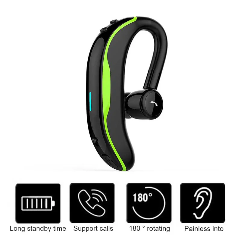 Bluetooth наушники, Bluetooth гарнитура, беспроводные наушники, Bluetooth наушники, высокое качество, водонепроницаемая гарнитура для Xiaomi iphone - Цвет: Зеленый