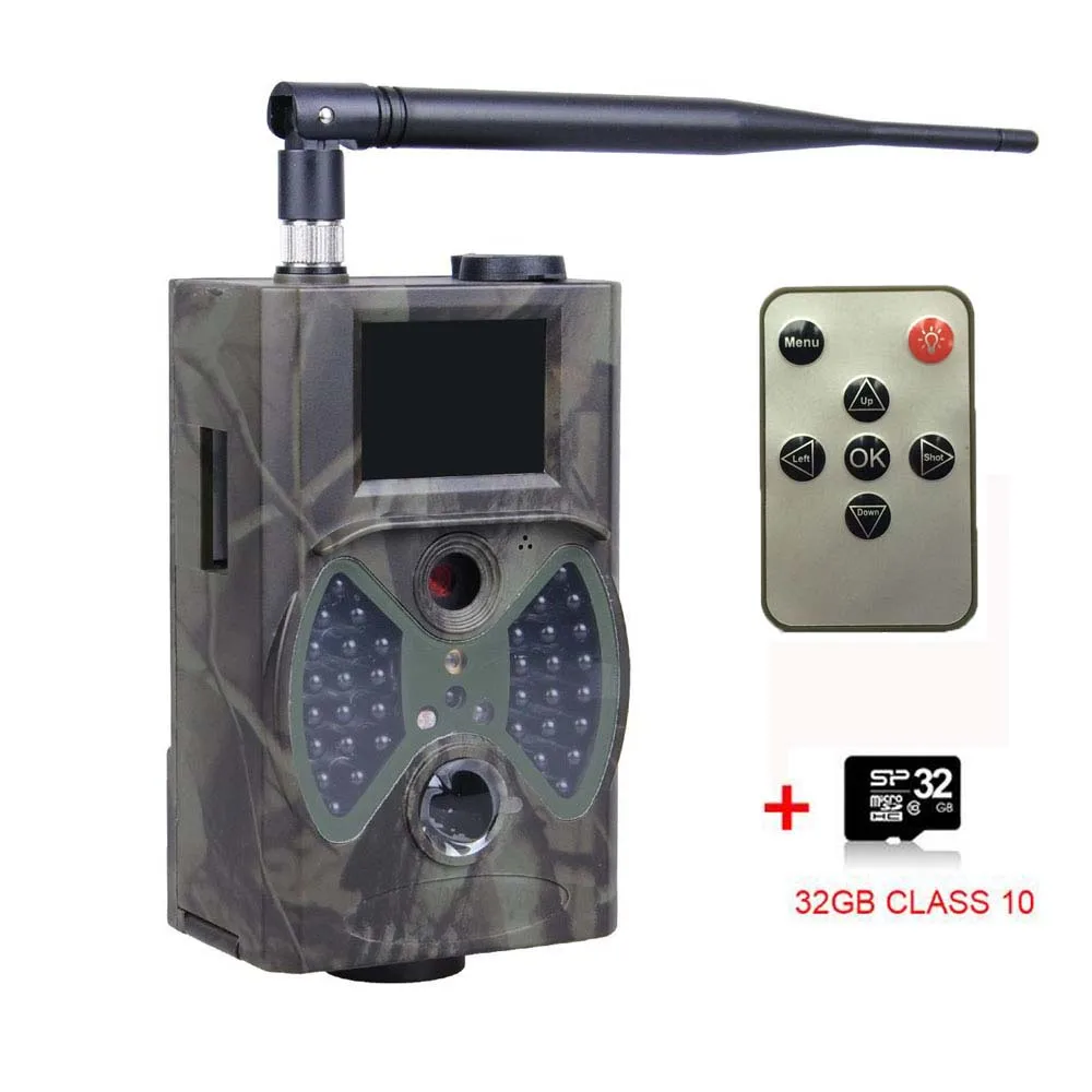 12MP Охота Камера 32BG HC300M GPRS MMS GSM камера для наблюдения за дикой природой 940NM Ночное видение - Цвет: add 32GB memory card