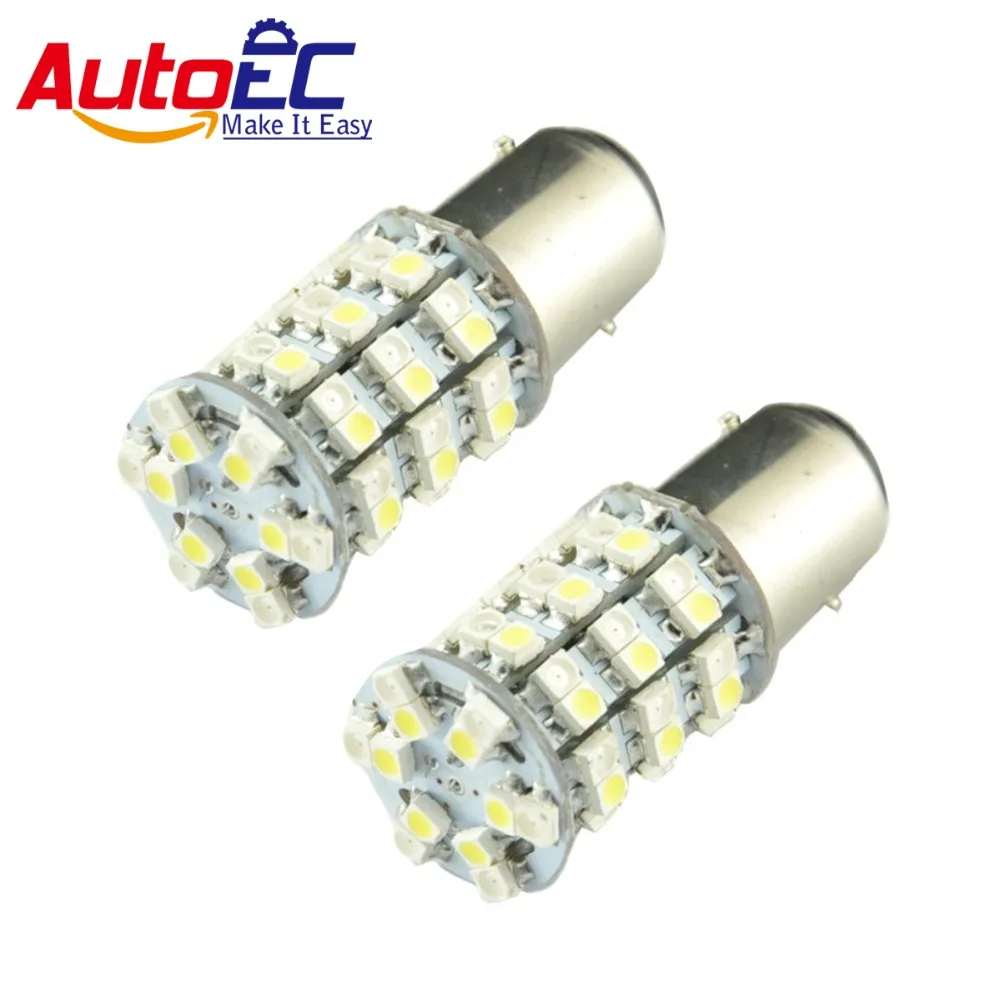 

AutoEC 2X Dual Color 5w 1157 1210 3528 60 smd led Car Front Turning Signal Backup blub Lights amber white #LF43