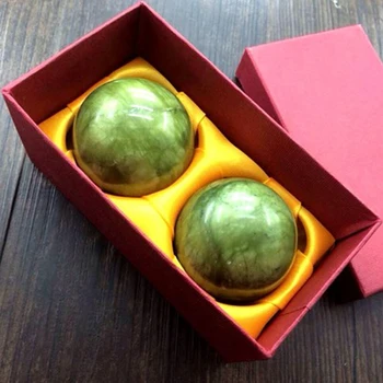 

2 Pcs Natural Jade Ball Foot Care Tool Massager Training Hand Antistress Massage Ball Slimming Relaxation Health Care Tool