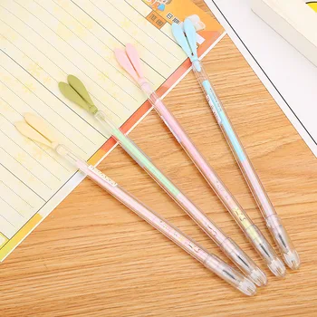 

48pcs/pack black ink creative fresh cute cartoon rabbit ear students gel pen water ink signing pen school office stationery