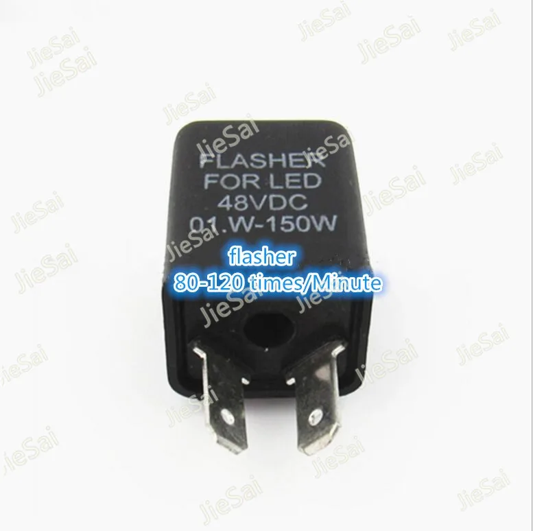 

5 set DC48V Motorcycle LED Flashers Turn Light Signals 2 pin Flasher Relay for Flasher Blinker indicator with buzzer