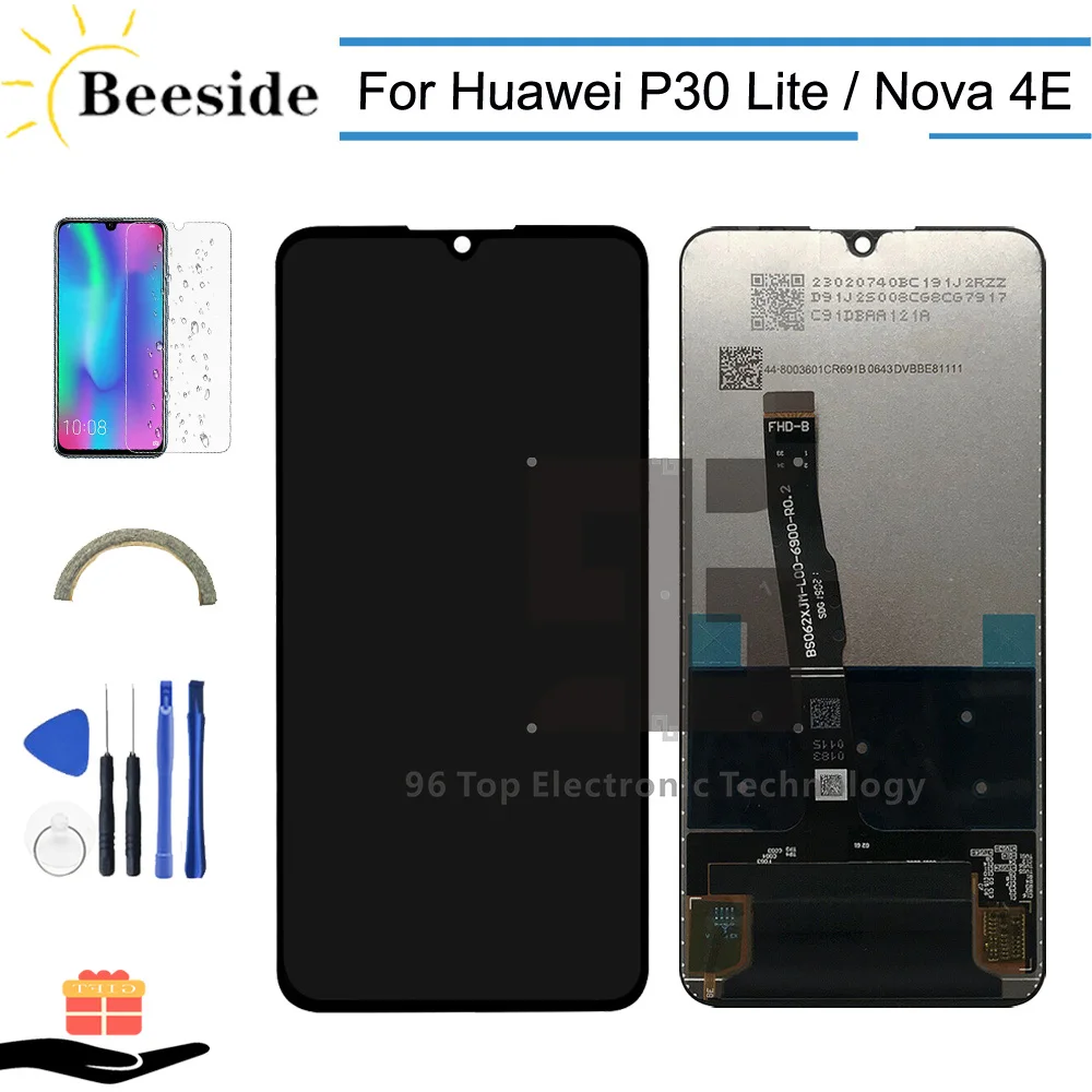 

AA+ Quality LCD With Frame For Huawei P30 Lite / Nova 4E MAR-LX1M MAR-AL00 LCD Display Touch Screen Digitizer Assembly Replace
