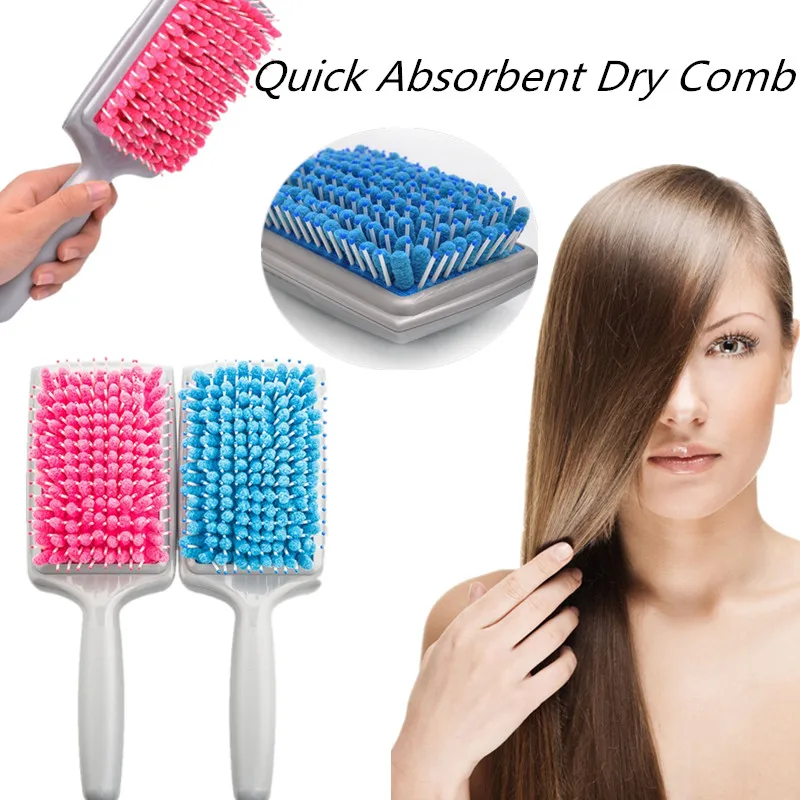 Microfiber Bristles Quick Absorbent Hair Drying Comb Dry Hair Brushes