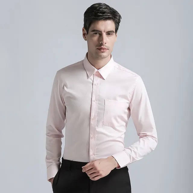 High Quality Cotton Blend 2019 Korean Stylish Men's Dress Shirt Long ...