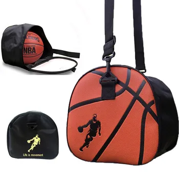 

Portable Large Basketball Bags for Balls Soccer PU Mash Pack Fitness Bucket Bag Outdoor Carry Basketball Backpack for Men NBA