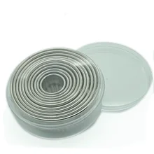 4 компл./лот) 11 шт нержавеющей стали круглой формы набор форм для торта с волнистый край