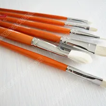 6 шт./компл., нейлон, пластик, конский волос Краски набор кистей и закруглёнными концами, художественные для поставки масла Краски ing Кисть Акриловая Краски художественная кисть для Краски Инж