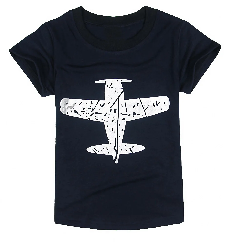 2015 New Arrival Children Clothes Boys Girls Unisex T Shirt Fashion Summer Casual Flight Print Cotton