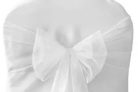

100Pcs White Organza Chair Sashes Bow For Wedding/Party Banquet Chairs Decoration Bridal Party Sashes Free Shipping