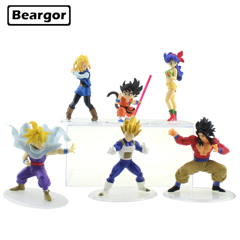 5 &quotDragon Ball Styling Гоку Вегета Гохан № 18 Lunchi в коробке 12 см ПВХ Аниме Фигурки