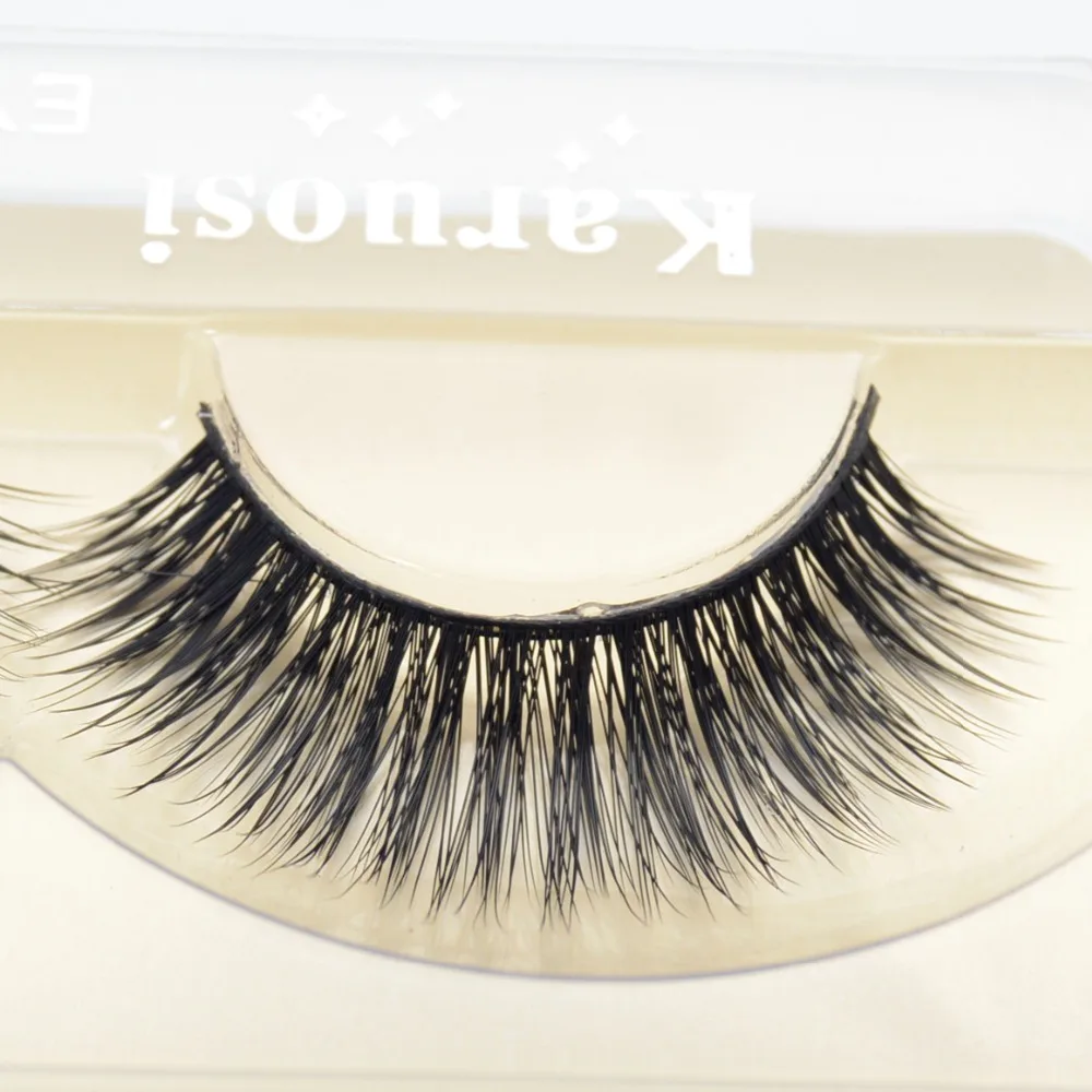 

visofree 3D Synthetic Lashes Fake Eyelashes Thick Natural Long Handmade Extension Makeup False Eyelashes 1 Pair 8A11