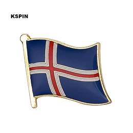 Iceland металлический флаг нагрудные значки для одежды в патчи Rozety Papierowe рюкзак со значком KS-0035 - Окраска металла: KS-0035