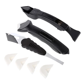 

3 Pcs Silicone Scraper Caulking Grouting Sealant Finishing Cleaning Tool Kit Set