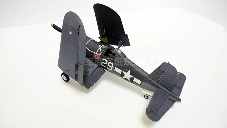 Американский F4U-1A пиратский носитель Бумажная модель в 1:33 авиационная модель армейский особняк DIY
