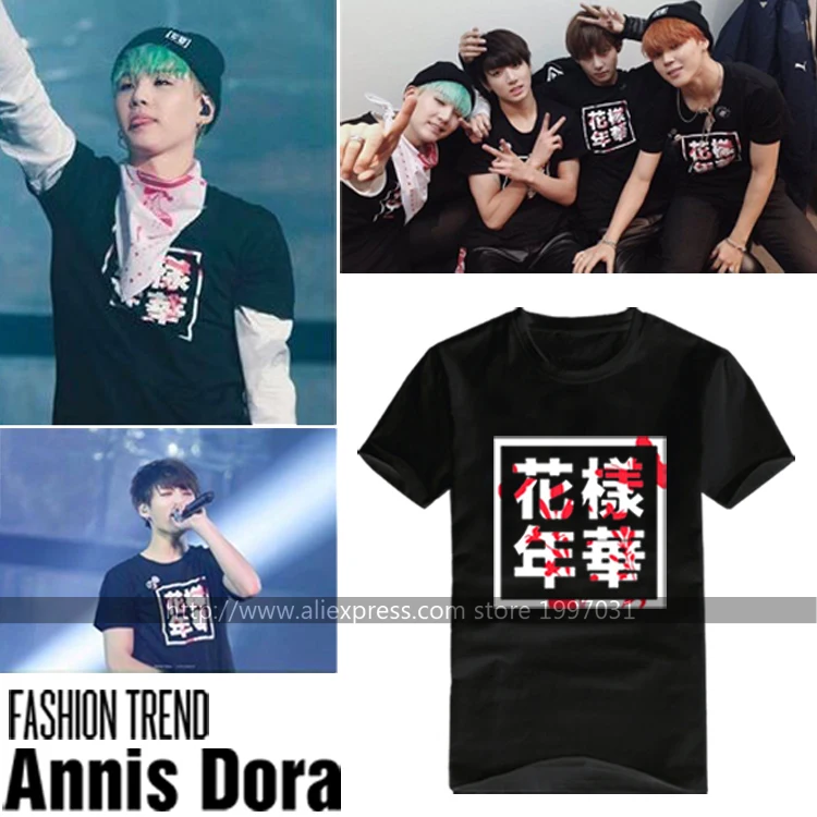 

KPOP Bangtan Boys Young for ever Rap Monster V J-hope Jin suga Jimin Jungkook same style A.M.M.Y short sleeved T-shirt