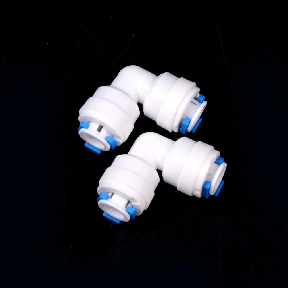 

2Pcs Elbow Quick Connect Push Fit Tube 1/4"-1/4" RO Water Reverse Parts