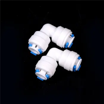 

2Pcs Elbow Quick Connect Push Fit Tube 1/4"-1/4" RO Water Reverse Parts