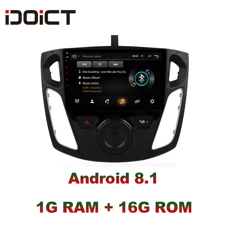 

IDOICT Android 8.1 Car DVD Player GPS Navigation Multimedia For Ford Focus Radio 2012-2017 car stereo bluetooth