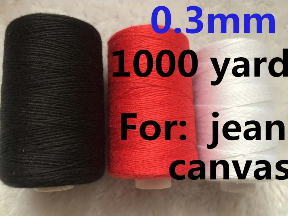 

MX001 0.3mm 1000 Yard High Tenacity Low Shrinkage Polyester Cotton Thread for Jeans Canvas
