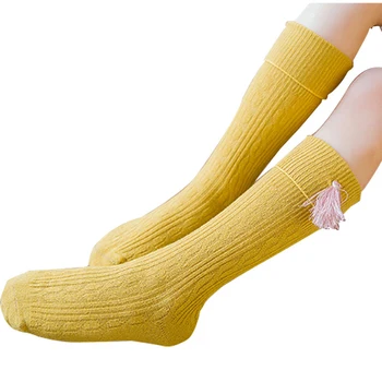 

Tassel Children Knit Socks For Girls Knee Socks 1-8Y Kids School Stuff Long Socks Girls High Socks Baby Care