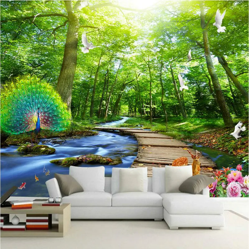 3d wall paper Landscape decorative painting 3d wallpaper 