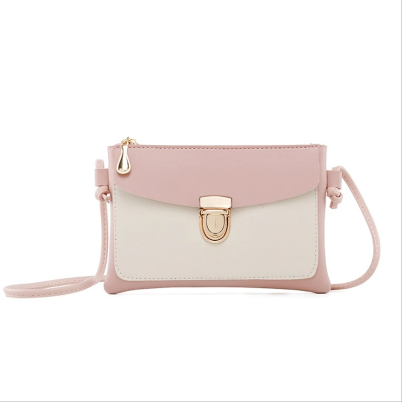 

Female Lock Shoulder Messenger Bag Women's Fashion Casual Trend Crossbody Change Card Package Mobile Phone Color Matching Bags