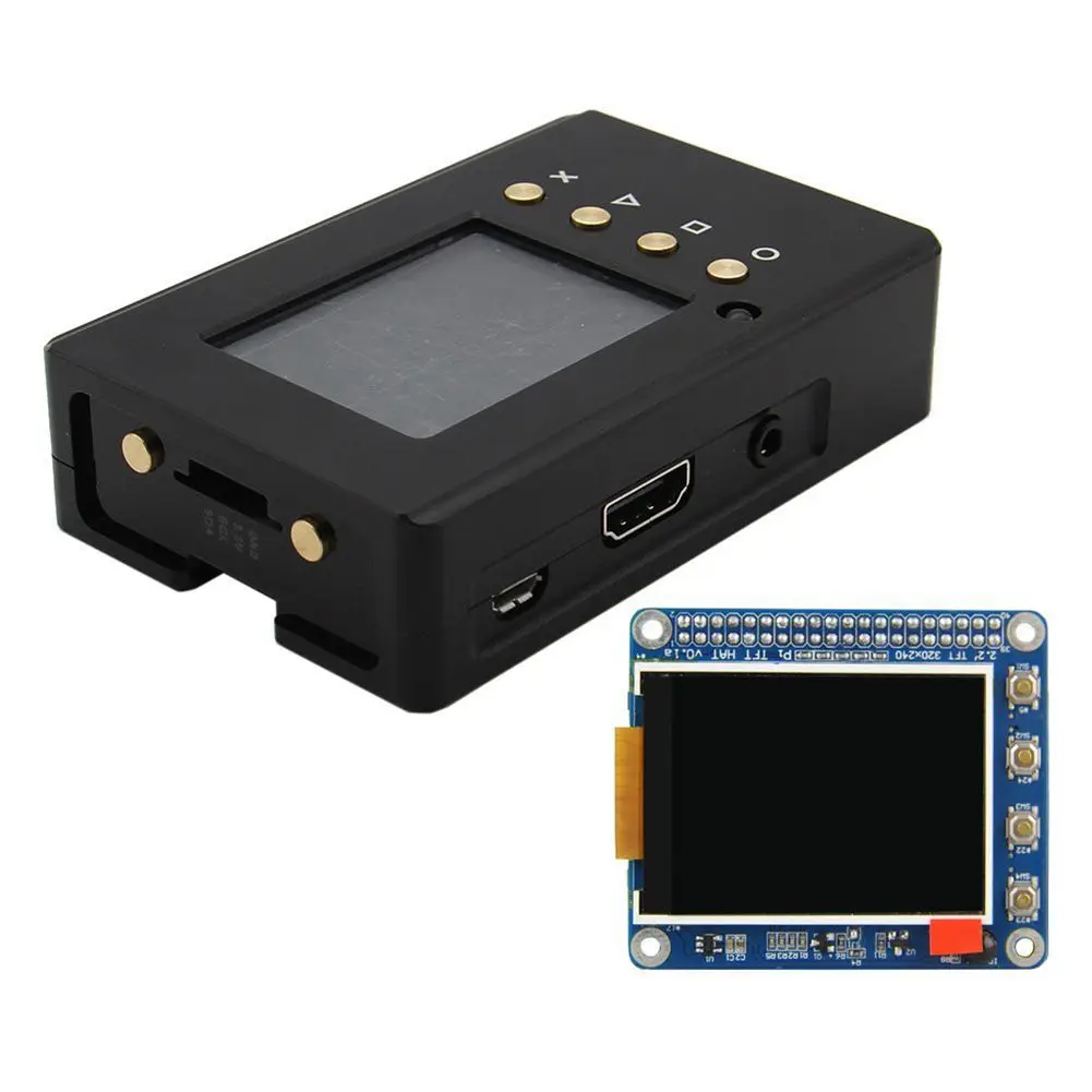 

For Raspberry Pi DIY Kit Enclosure Case With 2.2 Inch High PPI TFT LCD Kit for Raspberry Pi 2 Model B Raspberry Pi 3 Model B R