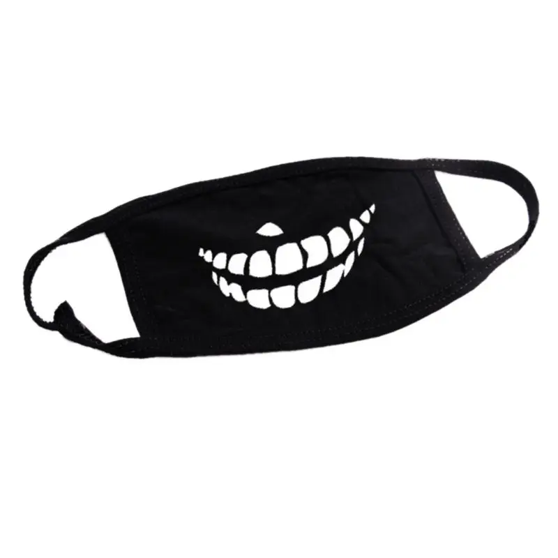 12 стиль Зубы Печатных лицевая маска унисекс Открытый респиратор муфельные моющиеся хлопок дышащий мультфильм рот маска - Цвет: C