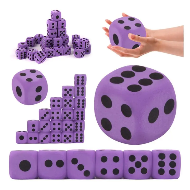 

6pcs Specialty Giant EVA Foam Dice Kid Educational Toys Children Gifts Party Game Dice Desktop Table Games