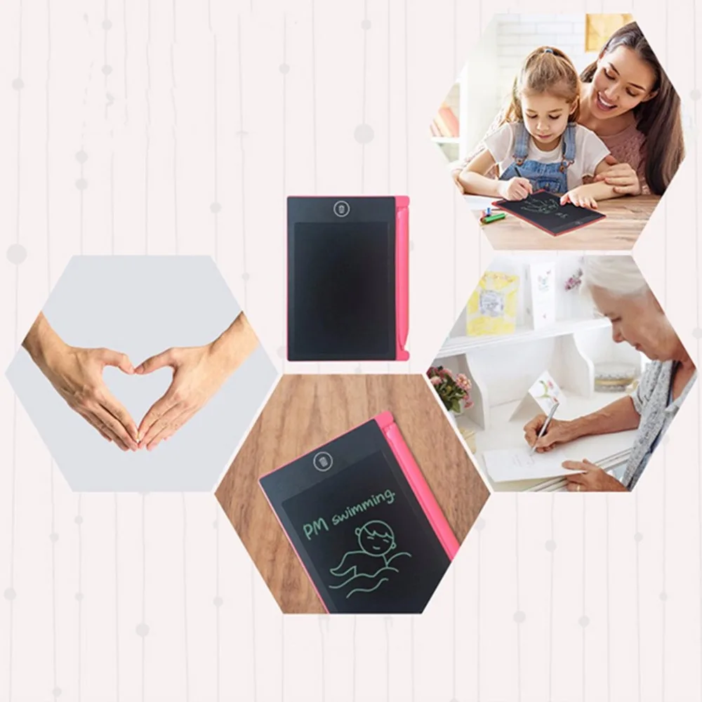 4,4 дюймов портативная ЖК-доска для рукописного ввода электронный блокнот для рисования для детей и взрослых блокнот для домашнего офиса