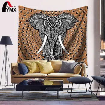 

Mandala Indian Elephant Tapestry 150X130/200CM Digital Printing Tapestry Wall Hanging Bedspread Throw Hippie Boho Decoration