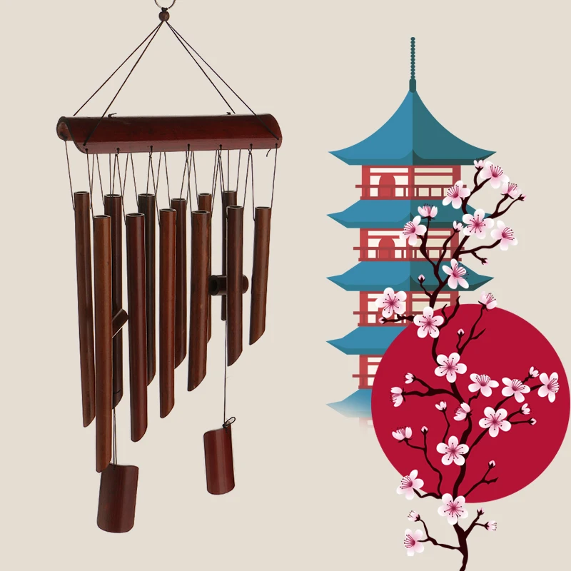 

Vintage Hanging Large Wind Chime Tube Decorative Outdoor Home Mobile